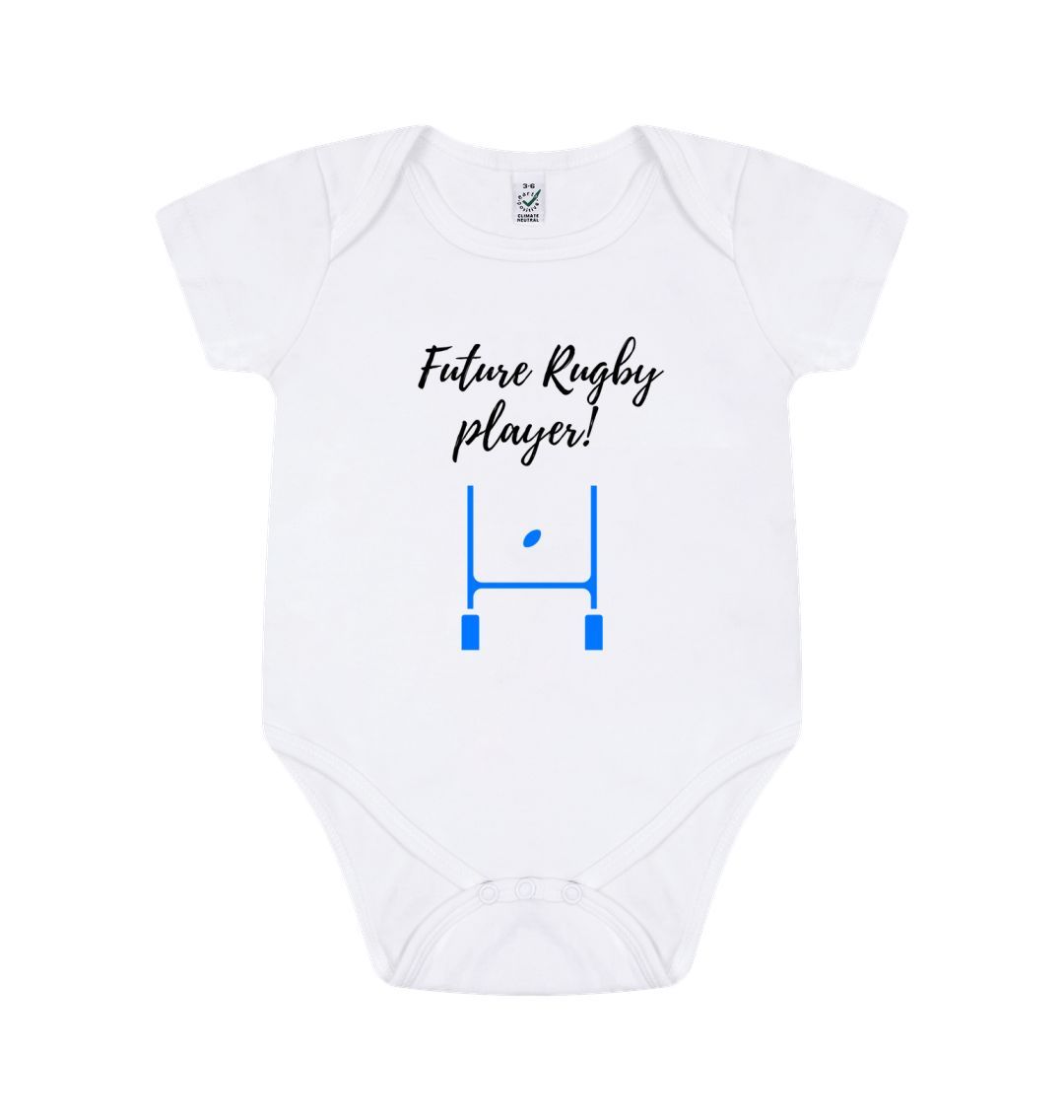 White Future rugby player - blue