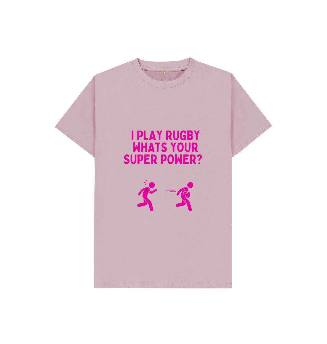 Mauve Kids \u201cI play rugby\u201d T-Shirt