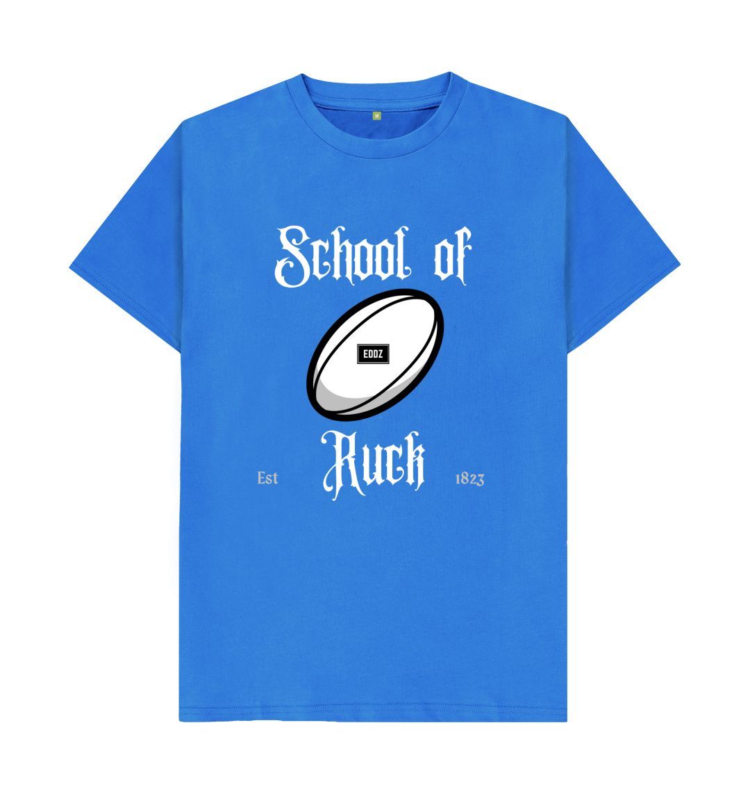 Bright Blue Adults - \u201cSchool of Ruck\u201d T-shirt