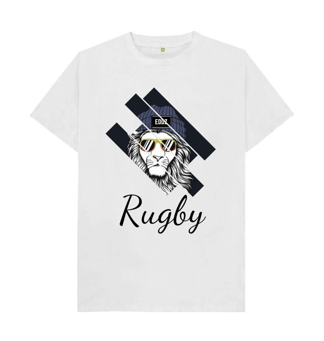 White Adults \u201cLion Rugby\u201d T-Shirt