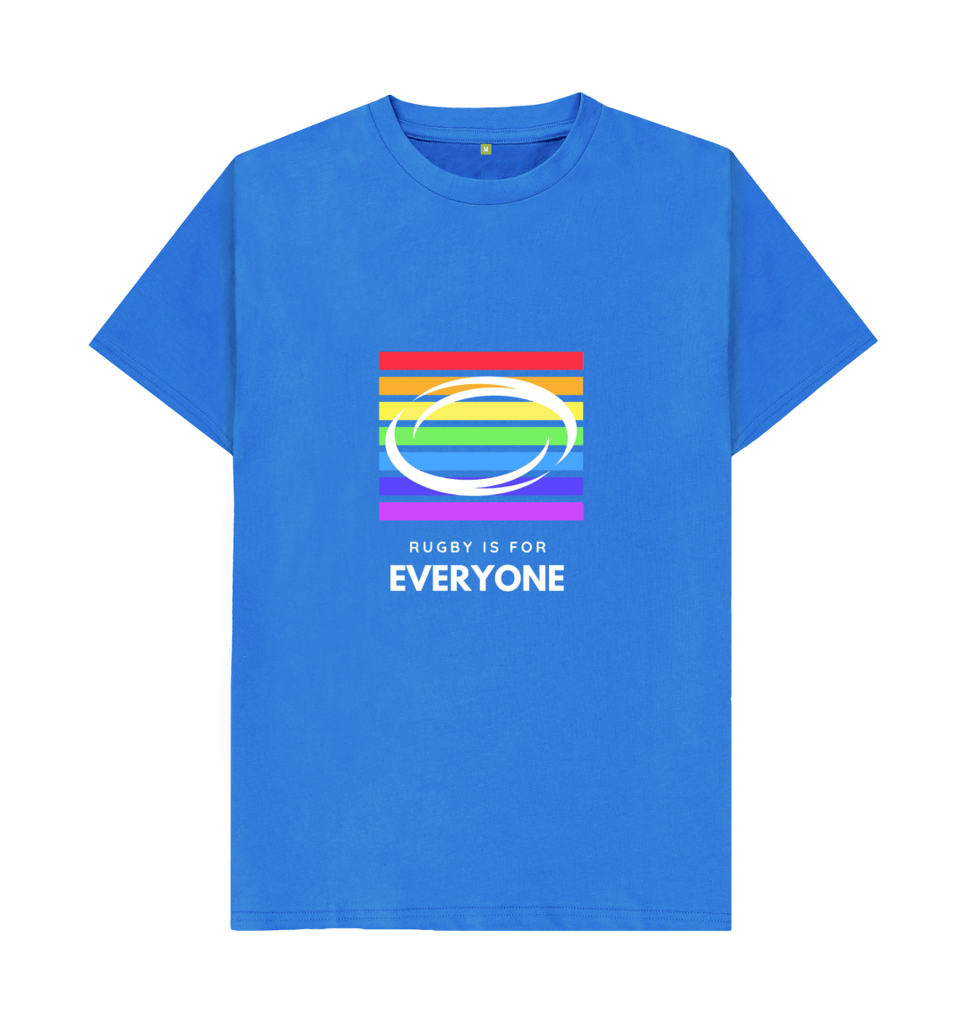 Bright Blue Adults T-Shirt - Rugby is for everyone