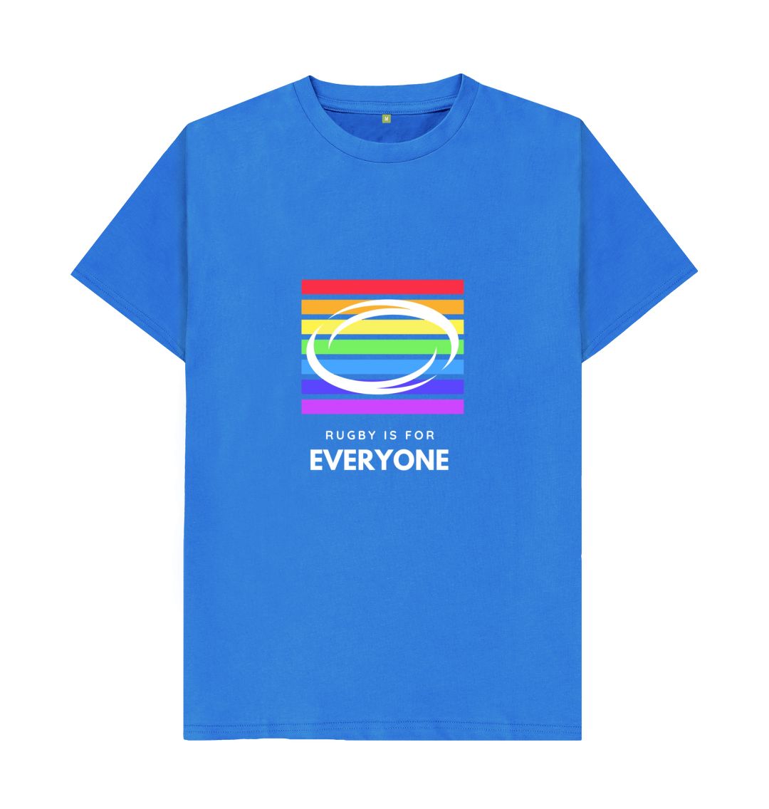 Bright Blue Adults T-Shirt - Rugby is for everyone