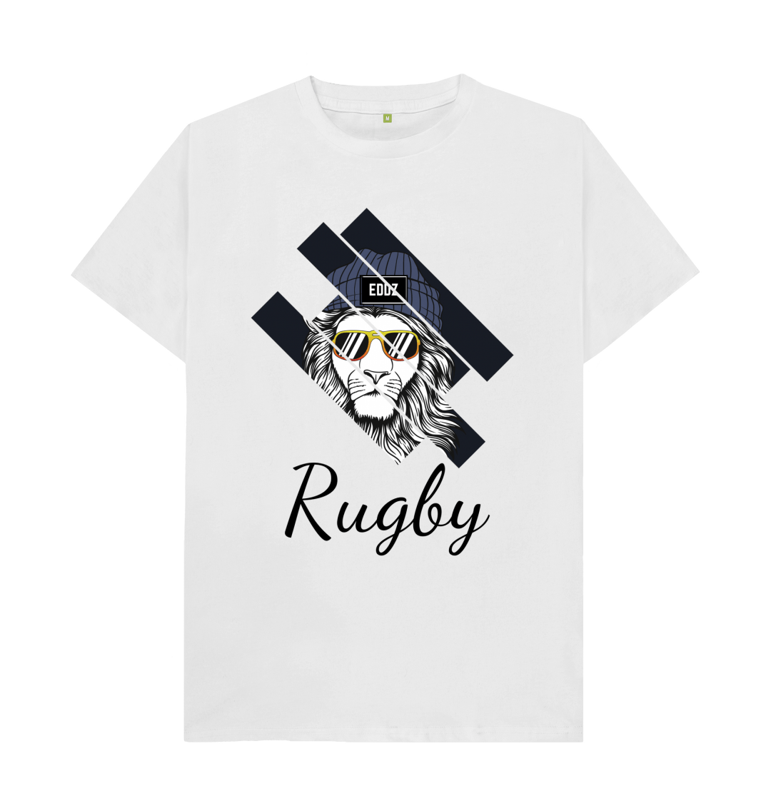 White Adults \u201cLion Rugby\u201d T-Shirt