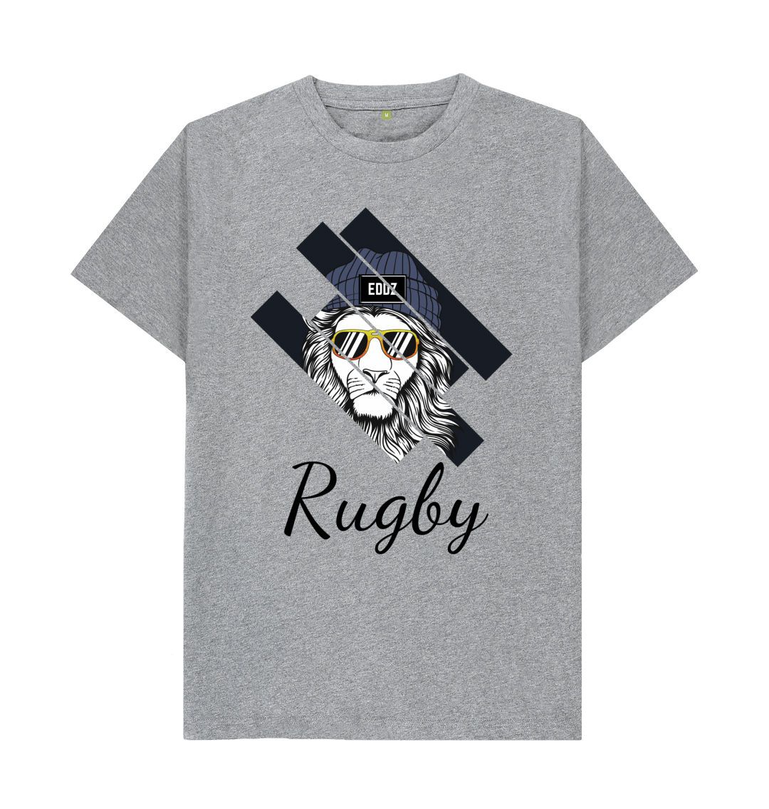 Athletic Grey Adults \u201cLion Rugby\u201d T-Shirt