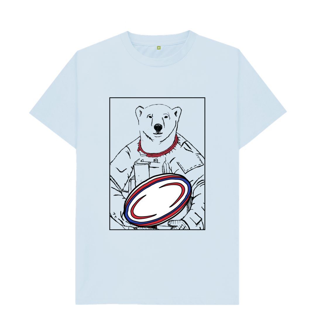 Sky Blue Bear - rugby T-Shirt Adults