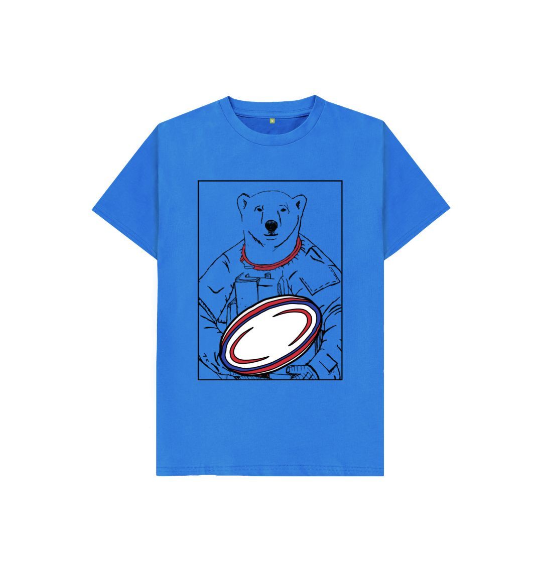Bright Blue Bear rugby ball - Kids