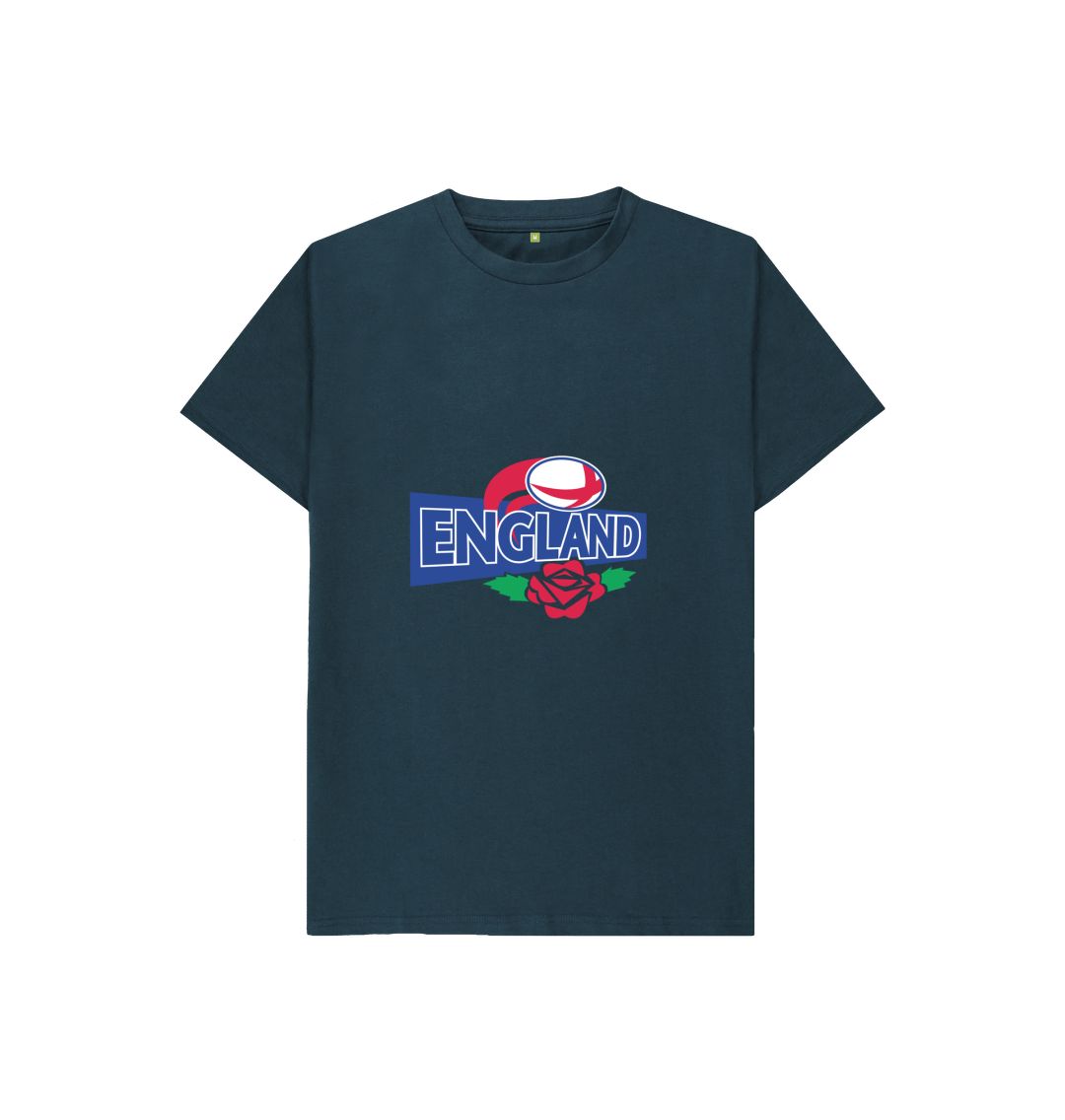 Denim Blue Kids England rugby T-Shirt